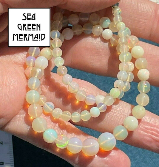 Ethiopian Welo Jelly Opal Bead Necklace **VIDEO**
