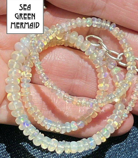 Ethiopian Welo Jelly Opal Bead Necklace **VIDEO**_b89_11_20