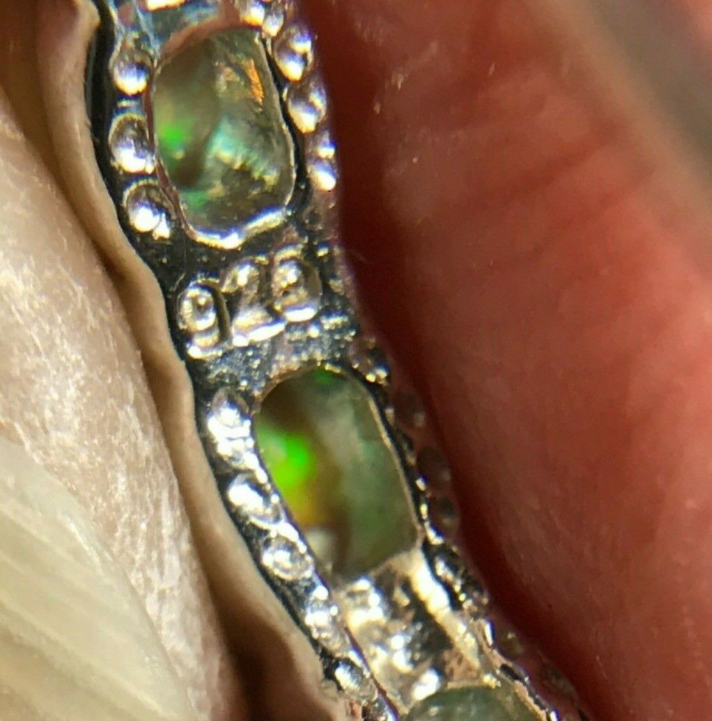 Ethiopian Welo Jelly Opal Huggies Hoop Earrings. 3/4"