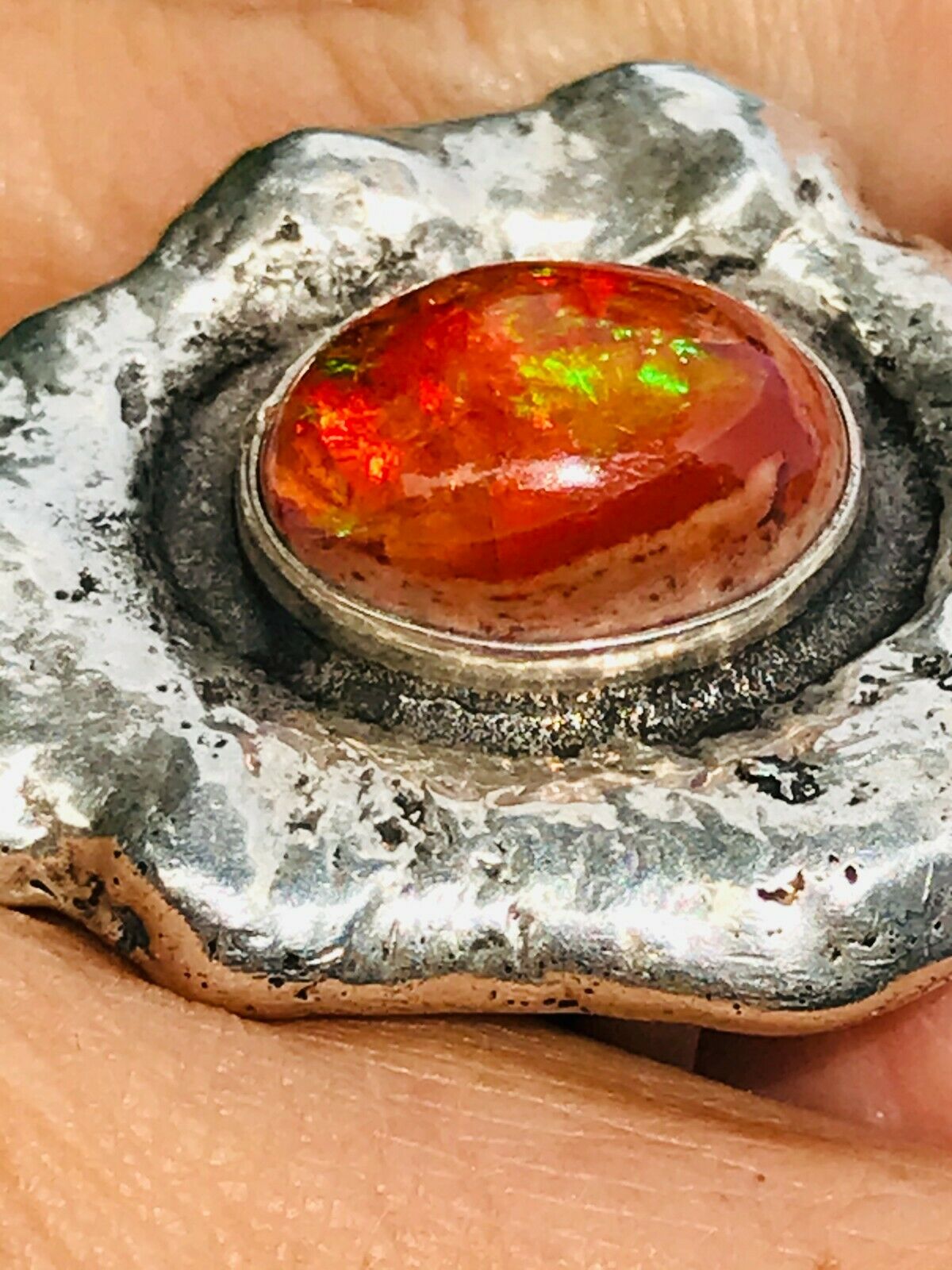 Large fire opal ring on sale