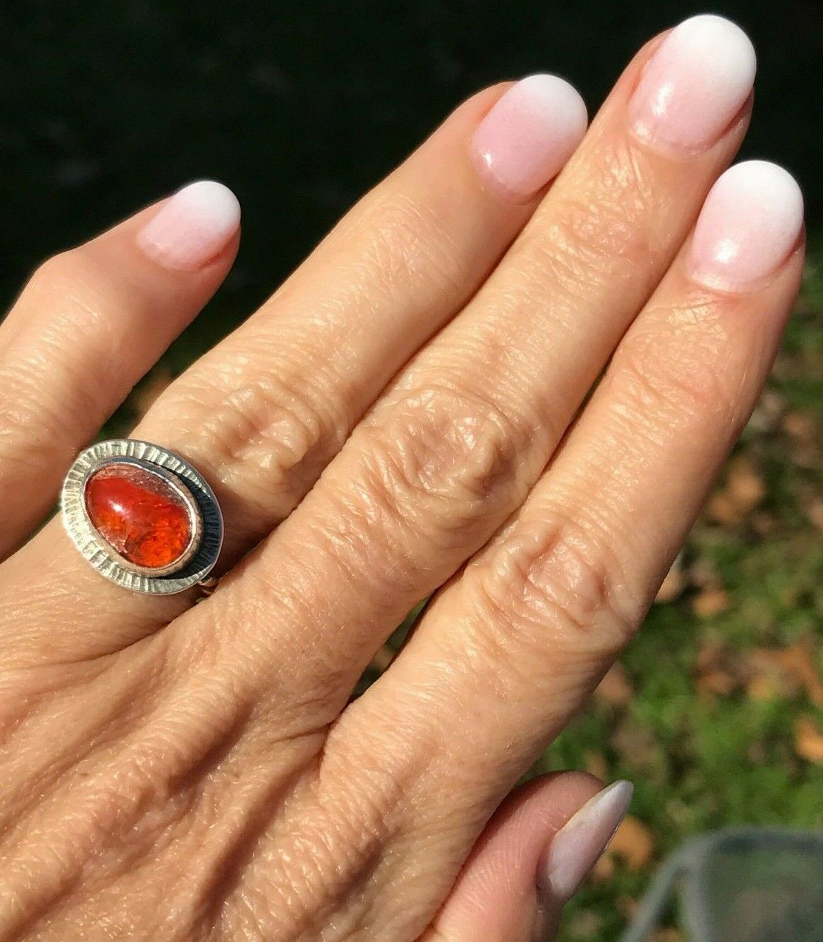 Opal ring, natural opal ring, fire opal ring, opal jewelry, anniversary  gift, ring for her, Celtic rings, 925 sterling silver, rainbow opal