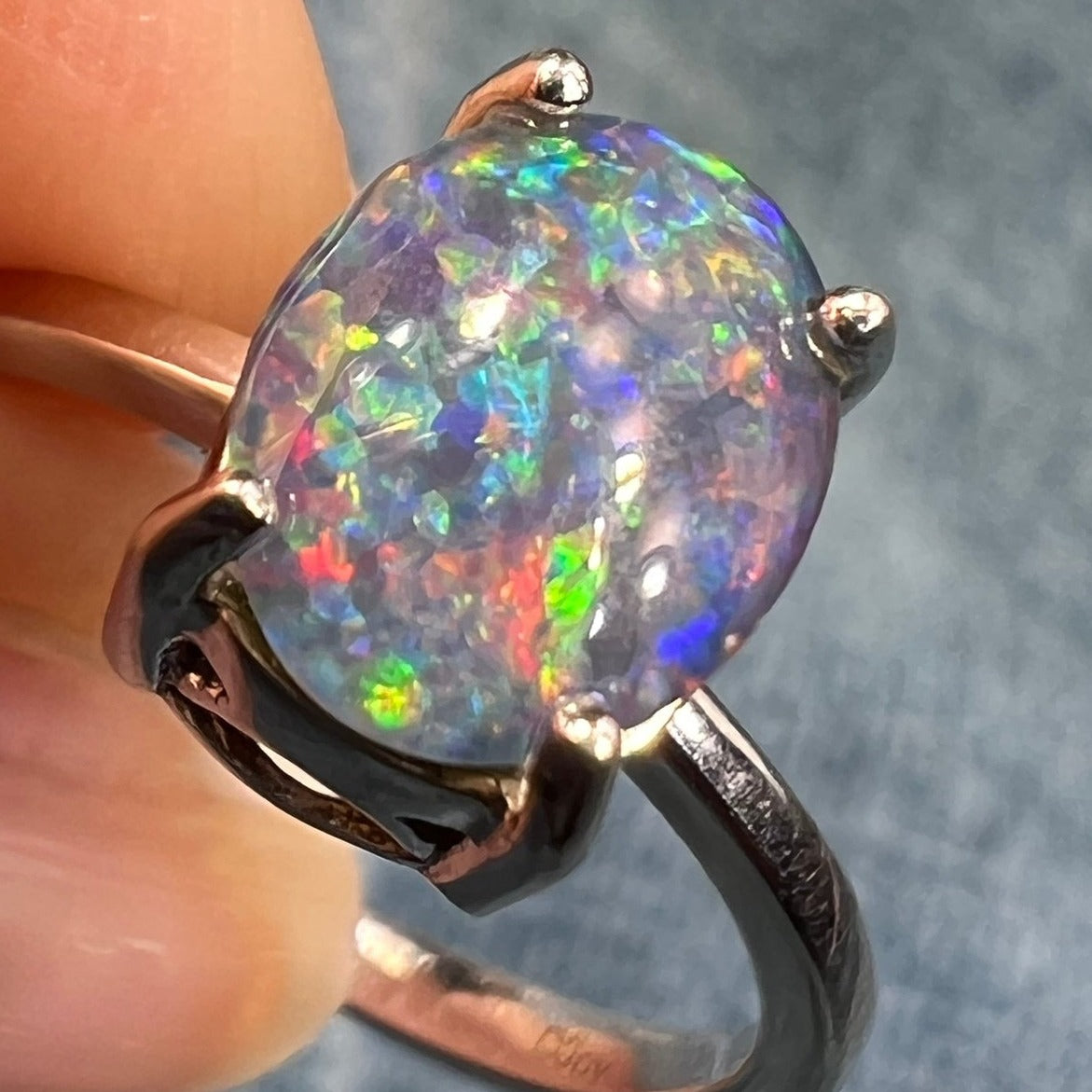 Sterling Silver Ring w Interchangeable Opals *Video*