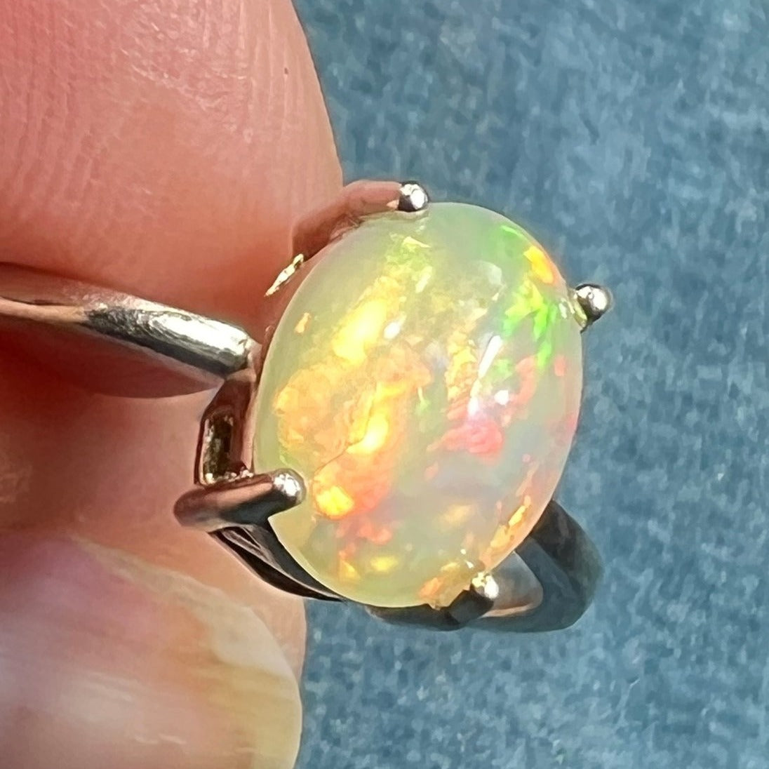 Sterling Silver Ring w Interchangeable Opals *Video*