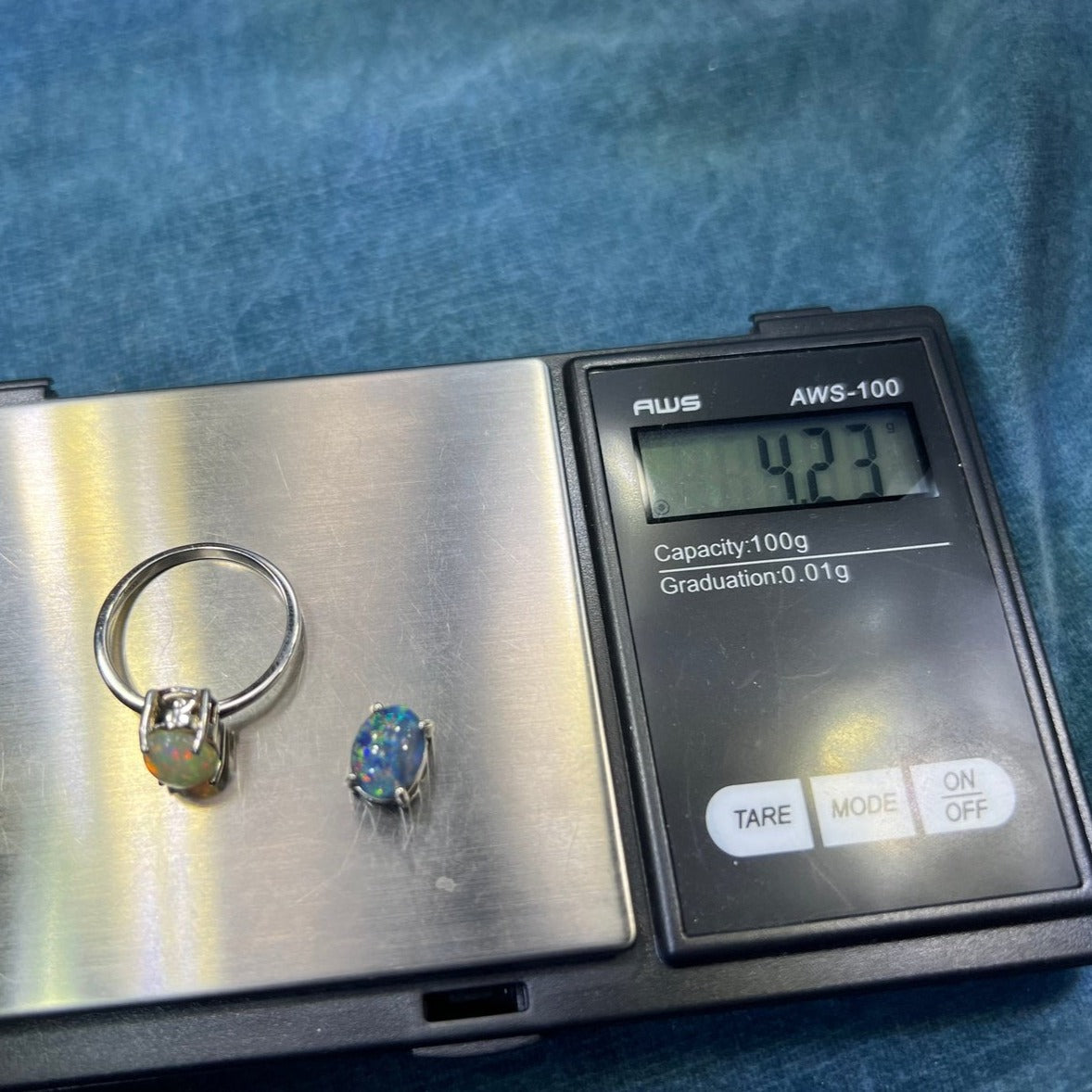 Sterling Silver Ring w Interchangeable Opals *Video*