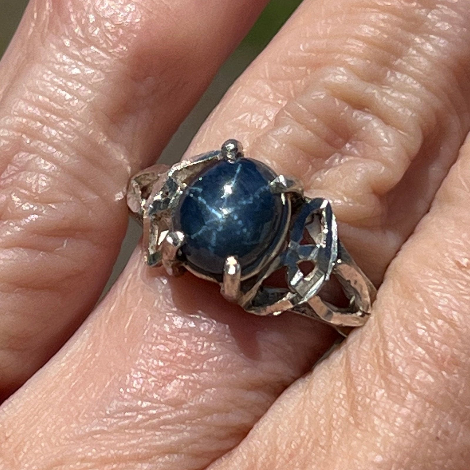 Amazon.com: Genuine Blue Star Sapphire, Bohemian Star Ring, Lindy Star Ring,  Lindy Star Silver Ring, Genuine Star Sapphire Jewelry, Lindy Star Sapphire  Ring, 925 Sterling Silver Ring : Handmade Products
