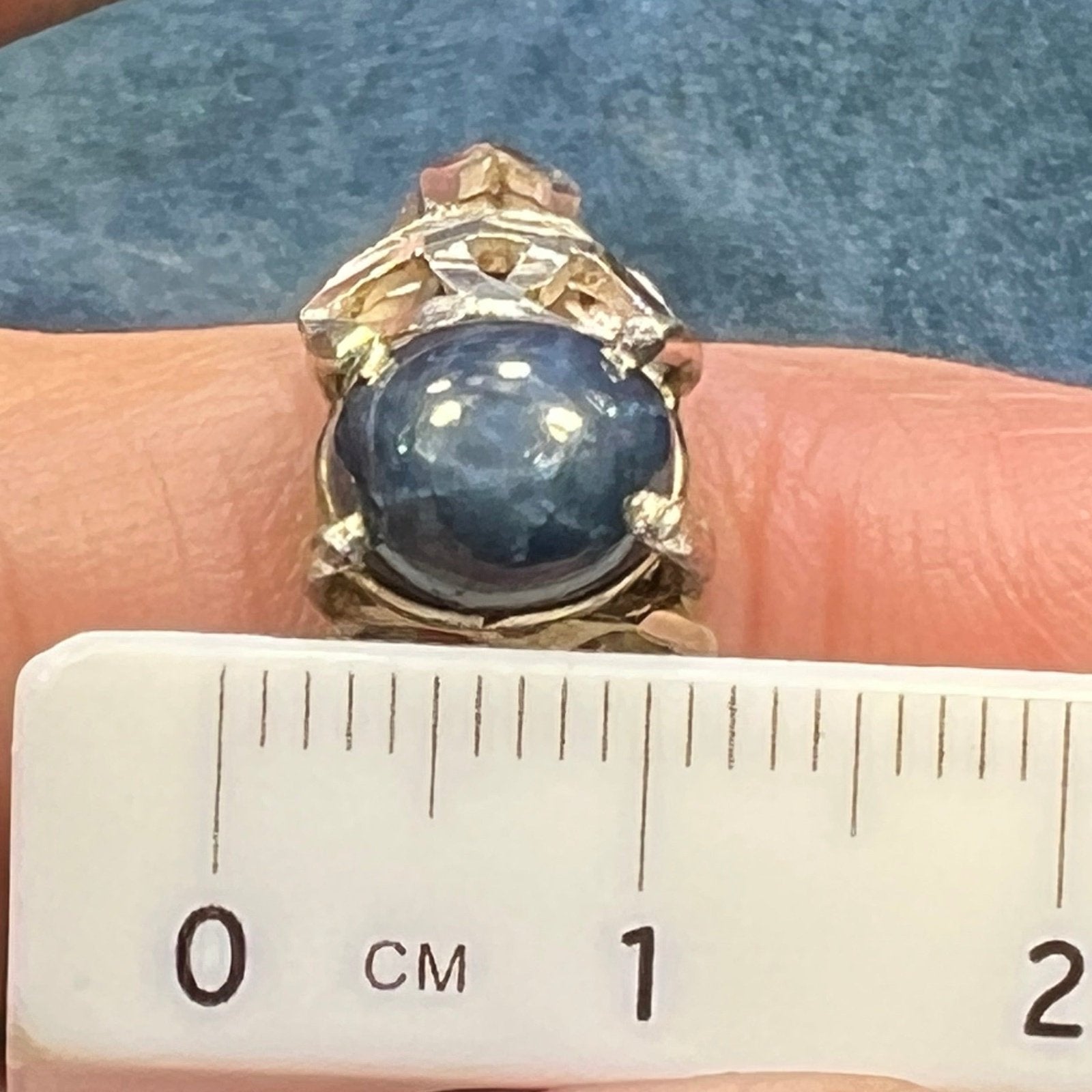 Vintage Lindy Star Sapphire Ring 6 Ray Star Ring Genuine Blue Star Sapphire  Ring | eBay