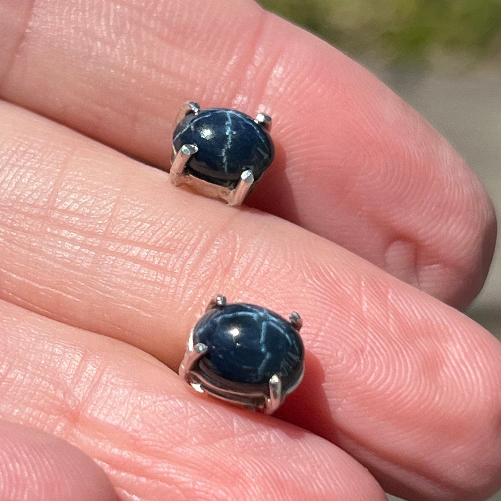 Blue star sales sapphire earrings